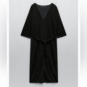 NWT ZARA belted midi dress
